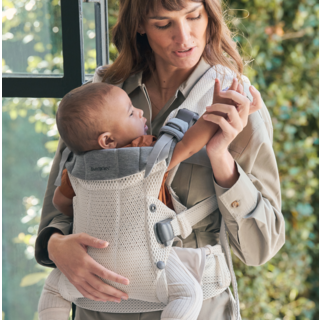베이비뵨 베이비 캐리어 하모니 3D 메쉬 올인원 아기띠, 크림