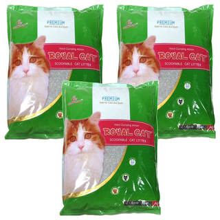 RoyalCat 皇家貓砂 10L 蘋果香 強力凝結 除臭 低粉塵 貓咪適用, 3包