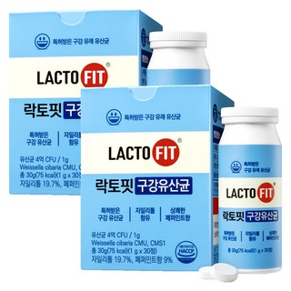 Chong Kun Dang 鍾根堂 LACTO-FIT 口嚼乳酸菌 30顆, 2個