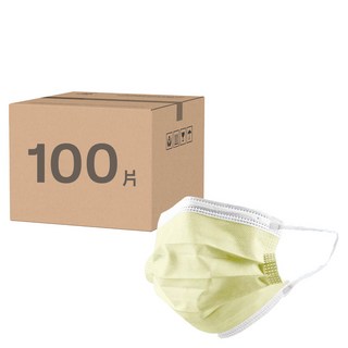 EYL'S 艾爾絲 成人平面醫用口罩, 奶霜黃, 50片, 2盒