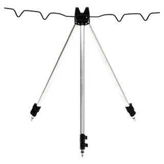 GEOBIZ 5節豪華型釣魚三腳架, 銀色 + 黑色