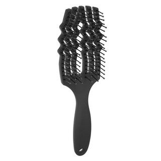 抗靜電毛躁柔順摩髮梳 尼龍材質, 石墨黑, 1個