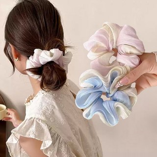 Wodemi 女性粉彩色中號大腸髮圈2件組 M2005