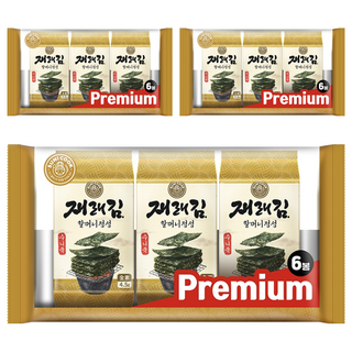 SUNI COOK 順伊奶奶 海苔 原味禮盒 3袋, 81g, 1盒