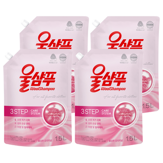 울샴푸 오리지널 리필, 1.5L, 4개