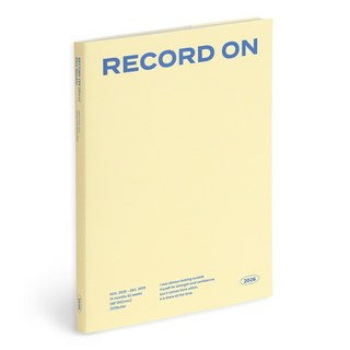 ICONIC 2026 Record On 日記 週計畫 計畫本 行事曆, 1個, 01 奶油黃
