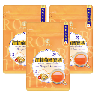 台灣茶人 南非綠國寶茶 Set 長葉 嚴選原片花瓣 天然零咖啡因, 2.2g, 10入, 3袋