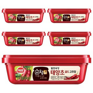 Sunchanggong 太陽椒金牌辣椒醬, 170g, 5個