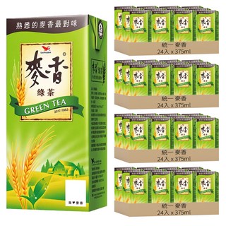 統一 麥香 綠茶 375ml, 96入