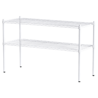 dayneeds 日需百備 輕型烤漆二層架 鐵力士架 收納 鞋架 展示架, 白色, 1組