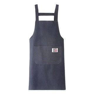 CoV 廚房咖啡廳用棉質布料圍裙, 1個, 深灰色