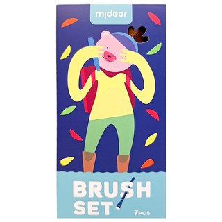 mideer 筆刷套裝7件組 3歲以上, 不適用, 1組