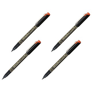 Kuretake 日本吳竹 ZIG 漫畫勾邊筆 細字 CNMF-065, 咖啡色, 4支