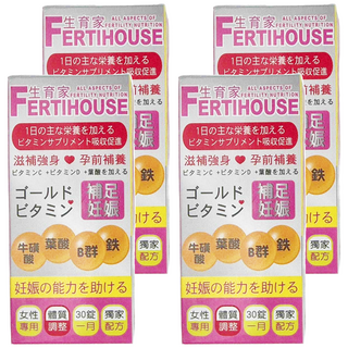 FERTIHOUSE 生育家 備孕綜合維他命 女性專用, 30顆, 1.3g, 4罐