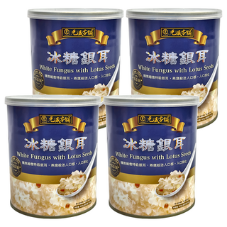 元歲本舖 冰糖銀耳 精熬細燉特級銀耳 燕窩般迷人口感 開罐即食, 900g, 4罐