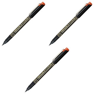 Kuretake 日本吳竹 ZIG 漫畫勾邊筆 細字 CNMF-065, 咖啡色, 3支