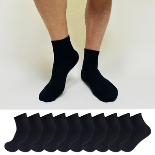 가파치 남성용 에어삭스 단목 양말 10켤레, 블랙, 1세트