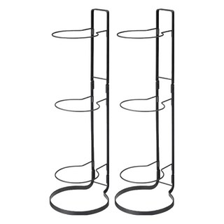 球類展示收納架 籃球足球排球收納 鐵製簡約風格, 65.6 x 25.2 x 20.6cm, 黑色, 2個