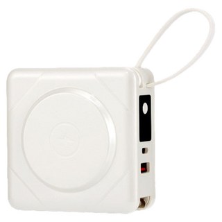 miWORKS 米沃 七合一 2代無線磁吸行動電源 PRO 10000mAh, BS-NC10KPRO, 耀雪白