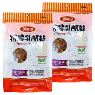 美味田 特濃乳酪絲 義式香辣, 高鈣營養, 100%牛乳煉製, 60g, 2包