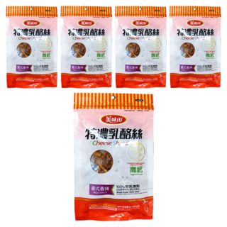 美味田 特濃乳酪絲 義式香辣, 高鈣營養, 100%牛乳煉製, 60g, 5包