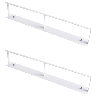 台灣 Life plus 純色風尚 免打孔衣架收纳架 47.5 x 5 x 8.5cm, 白色, 2個