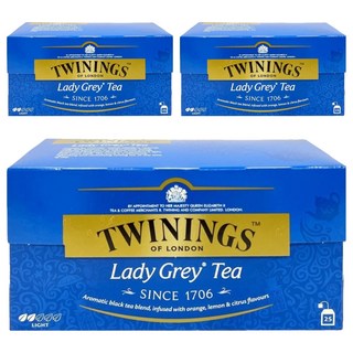 TWININGS 唐寧茶 仕女伯爵茶 黑茶混合 注入橙子 檸檬和柑橘味, 2g, 25包, 3盒