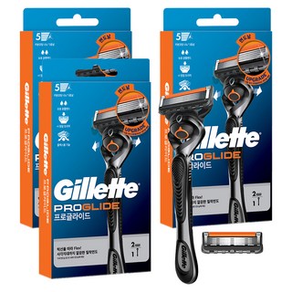 Gillette 吉列 ProGlide無感系列刮鬍刀+刮鬍刀頭 2入組, 3組