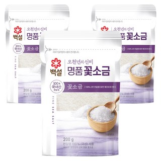 CJ BEKSUL 白雪 五千年神秘名品花鹽, 200g, 3個