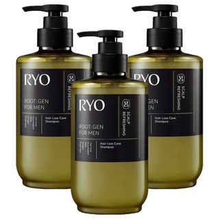 RYO 呂 男用強韌蘊髮洗髮精 佛手柑&薰衣草香, 515ml, 3個