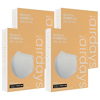 airdays 鳥嘴型口罩 S KF94 兒童口罩 白色 舒適透氣 有效防護, 4盒, 50片