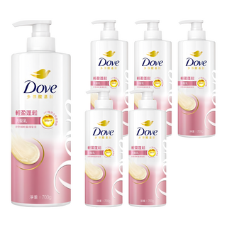 Dove 多芬 胺基酸輕盈蓬鬆洗髮乳 針對細軟扁塌髮質, 700g, 6瓶