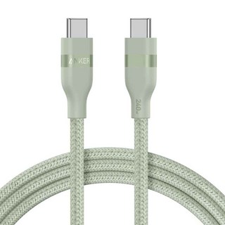 ANKER USB-C to USB-C 編織充電線, 綠色, 1條, 1.8m
