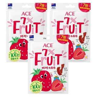 ACE 斑斑水果條 草莓 + 奇亞籽, 32g, 3個