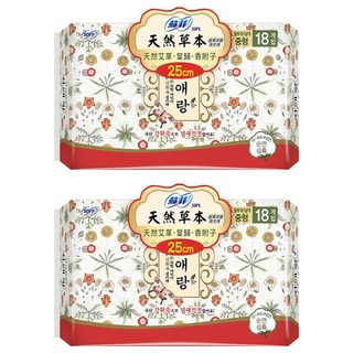 SOFY 蘇菲 天然草本衛生棉, 25cm, 18片, 2包