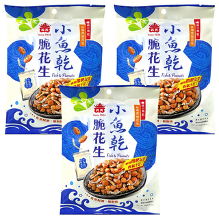 義美 小魚乾脆花生, 84g, 3袋