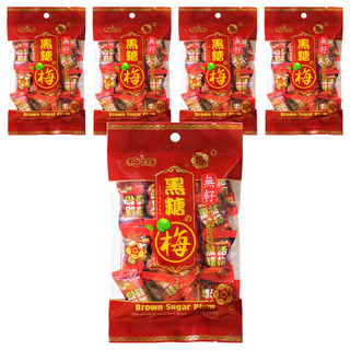 惠香食品 黑糖話梅糖，無籽，口味純正，香濃無比, 140g, 5袋