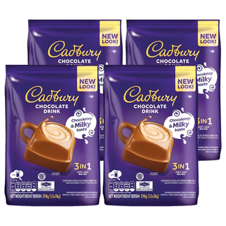 Cadbury 吉百利巧克力飲品 3合1即溶可可粉 390g, 30g, 13包, 4袋