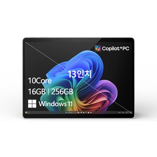 마이크로소프트 2024 서피스 프로 11 스냅드래곤 X 플러스, 플래티넘, 256GB, 16GB, WIN11 Home, ZHX-00015