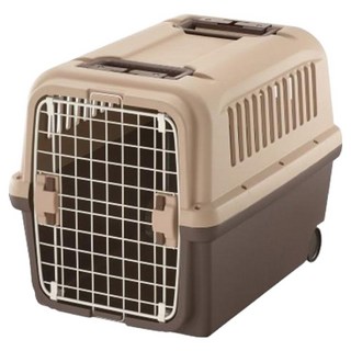 Richell 利其爾 運輸提籠 附輪子, 淺棕色, 1個