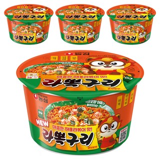 농심 라뽁구리 큰사발면 105g, 4개