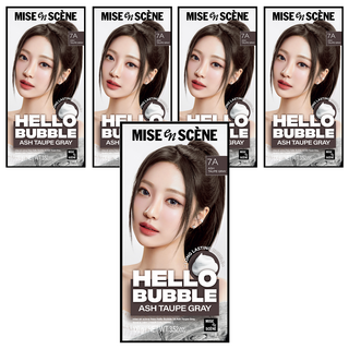 mise en scene 魅尚萱 Hello Bubble泡沫染髮劑, 7A霧灰棕, 5盒