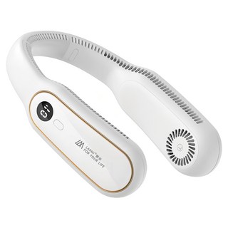 LARMi 樂米 無葉掛脖風扇, 4000mAh超大電量, 高韌性軟管, 角度任調, LM12, 白色