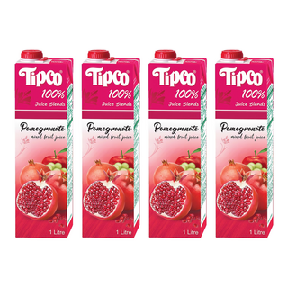 Tipco 100%石榴綜合果汁 1L 無添加, 4瓶