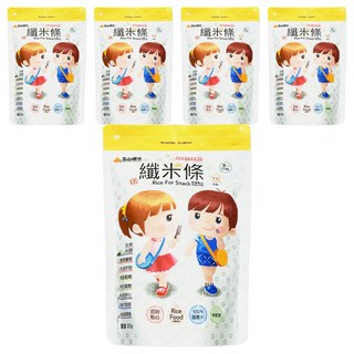 玉山碾米 纖米條 芝麻口味 無麩質 100%糙米 無防腐劑 即時點心, 60g, 5包