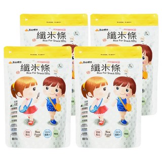 玉山碾米 纖米條 芝麻口味 無麩質 100%糙米 無防腐劑 即時點心, 60g, 4包