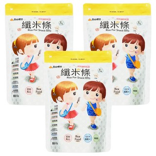 玉山碾米 纖米條 芝麻口味 無麩質 100%糙米 無防腐劑 即時點心, 60g, 3包