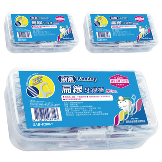 Shallop 刷樂 扁線牙線棒, 200支, 3盒