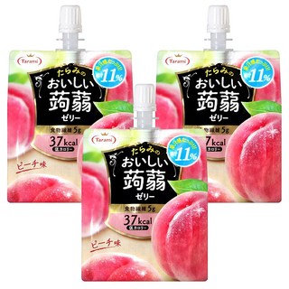 Tarami 達樂美 吸果凍 水蜜桃, 含有膳食纖維 低卡路里 富含水果自然風味, 150g, 3包