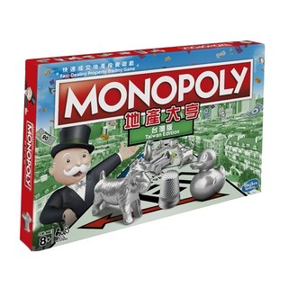 Hasbro 孩之寶 Monopoly 地產大亨經典 快速成交地產投資遊戲 台灣版 8歲以上, 1盒